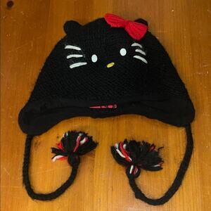 Hello Kitty Sanrio Hand Made Knit Fleece Hat